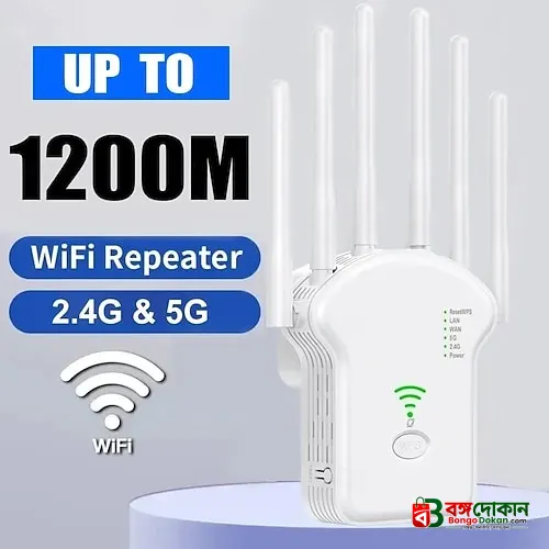 1200Mbps Wireless WiFi Router Dual-Band 2.4G 5G WiFi Extender 6 Antenna Network Amplifier WPS WiFi Signal - বাংলাদেশে সেরা দাম ও স্পেসিফিকেশন - গ্যালারি