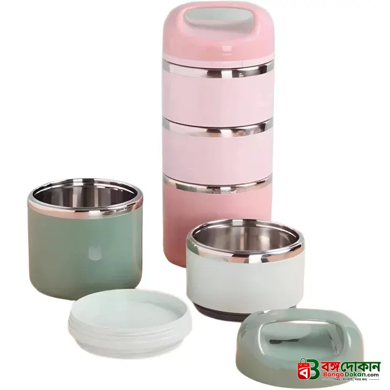 3.5 Layer 1.43L Stainless Steel Lunch Box – Leak-Proof, BPA-Free Airtight Tiffin Box with Handle for Office, School & Travel - বাংলাদেশে সেরা দাম ও নতুন কালেকশন - গ্যালারি