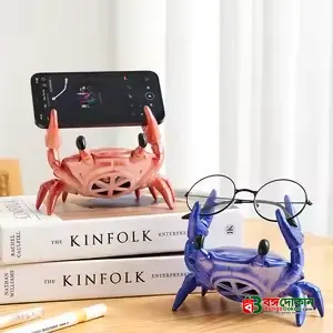 3-in-1 Cute Crab Phone Holder & Wireless Bluetooth Speaker (Model: VO-F8) – 5W Sound, Desktop Organizer & Hands-Free Stand - বাংলাদেশে সেরা দাম ও স্পেসিফিকেশন - গ্যালারি