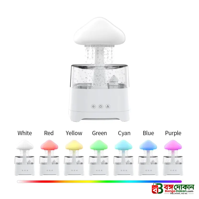 5-in-1 Rain Cloud Humidifier & Bluetooth Speaker – 450ml Capacity, Relaxing Rain Sound, 7-Color Ambient Light & Smart Anti-Dry Protection - বাংলাদেশে সেরা দাম ও স্পেসিফিকেশন - গ্যালারি