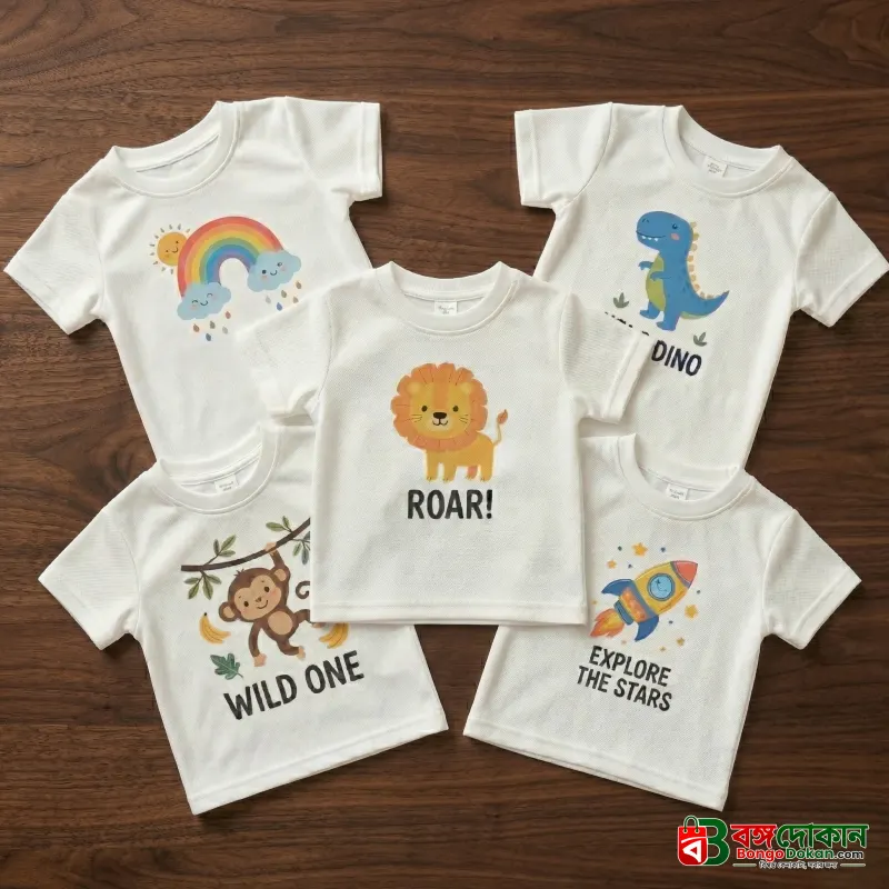 5Pcs Baby T-shirt Combo - বাংলাদেশে সেরা দাম ও নতুন কালেকশন - বাংলাদেশে সেরা অফার ও দাম