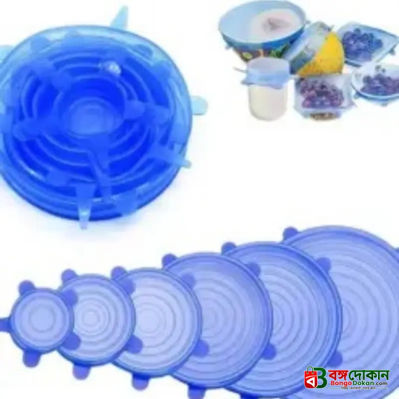 6Pcs Silicone Stretch Lids Reusable Food Storage Reusable Various Sizes Cover for Bowls - বাংলাদেশে সেরা দাম ও লাইফস্টাইল কালেকশন - বাংলাদেশে সেরা অফার ও দাম