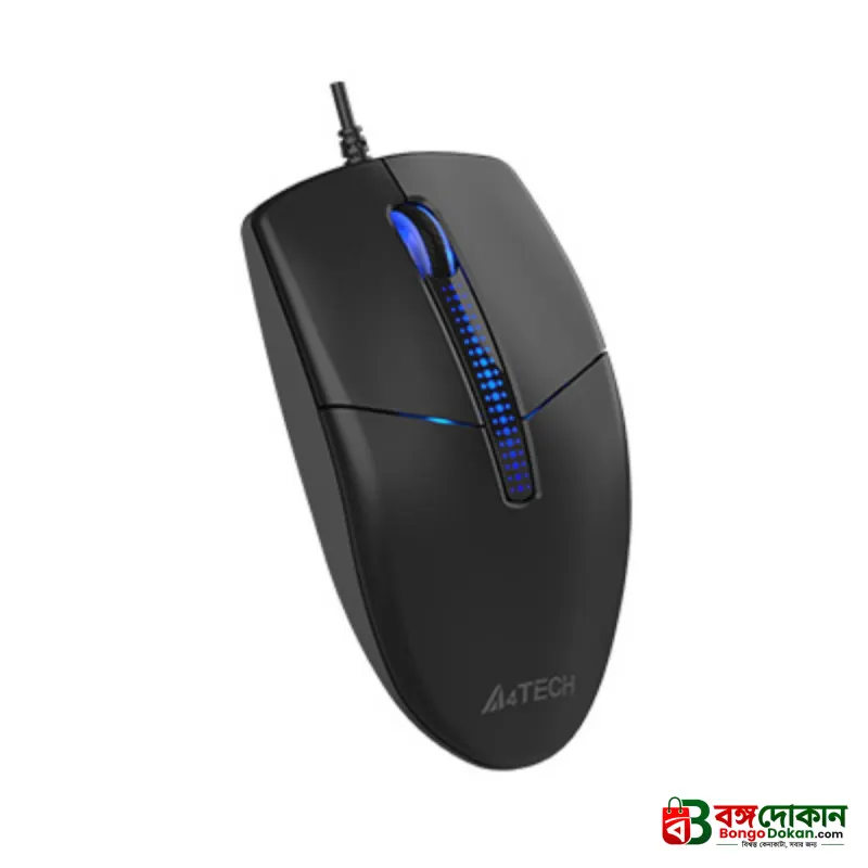 A4Tech N-530 Illuminated Wired Optical Mouse – 1200 DPI, Symmetric Design, 1.5M USB Cable, Plug & Play & Durable Build for PC & Laptop - বাংলাদেশে সেরা দাম ও স্পেসিফিকেশন - গ্যালারি