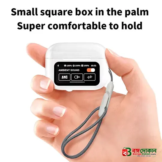 A9 Pro ANC True Wireless Earbuds – Smart Touch Screen Charging Case, Active Noise Cancellation, 13mm Drivers, GPS Location & 35H Battery - বাংলাদেশে সেরা দাম ও স্পেসিফিকেশন - গ্যালারি