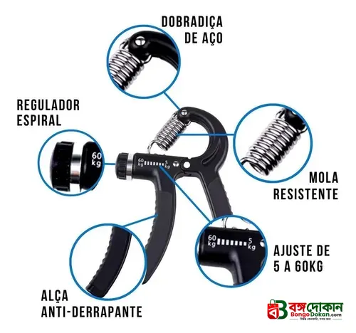 Adjustable Power Exercise Gripper Strengthener Hand Grip with Counter 5kg to 60kg Presser 1 pc - বাংলাদেশে সেরা দাম ও লাইফস্টাইল কালেকশন - গ্যালারি