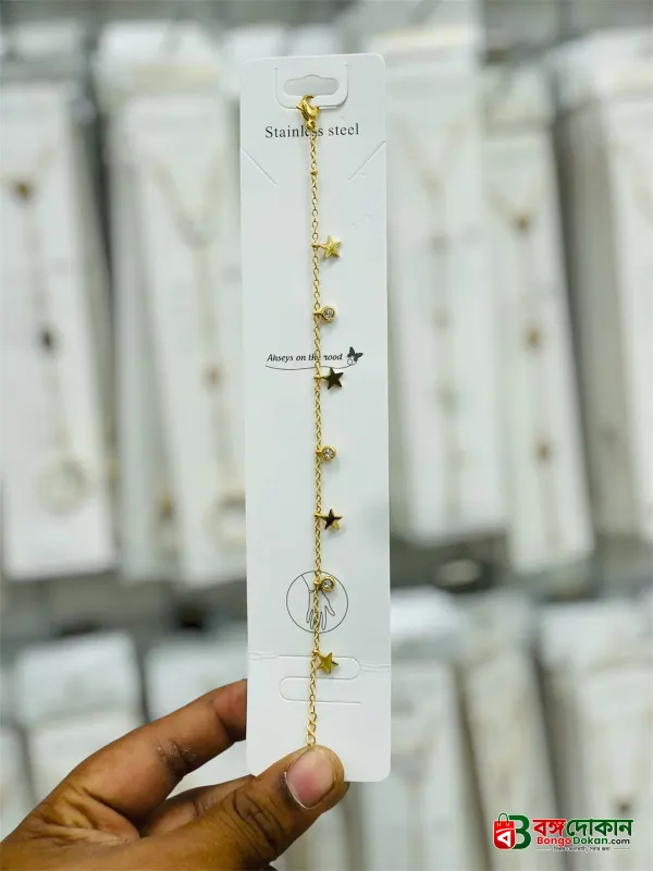 Anti-tarnish Golden Star and Crystal Bracelet - বাংলাদেশে সেরা দাম ও আকর্ষণীয় কালেকশন - গ্যালারি