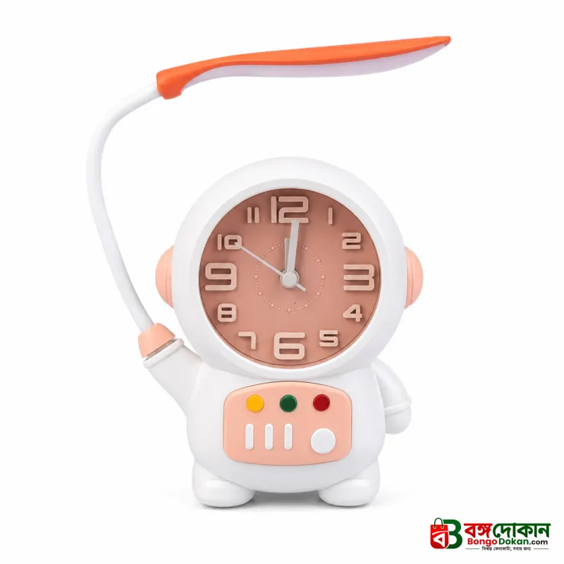Astronaut Desk Lamp with Alarm Clock – 2-in-1 Rechargeable Kids Study Light and Night Light with Flexible Neck - বাংলাদেশে সেরা দাম ও প্রিমিয়াম কালেকশন - গ্যালারি
