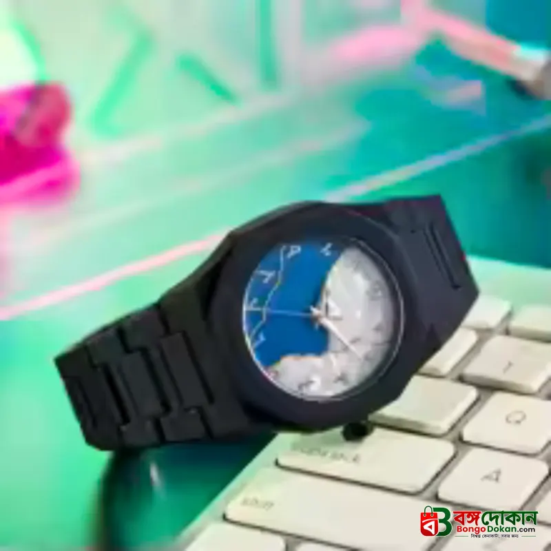 Aura watch 2025 New Arabic Aura Watch Silver  Dial @ navy bule Modern Creative Design  (Blue ) - বাংলাদেশে সেরা দাম ও নতুন কালেকশন - গ্যালারি