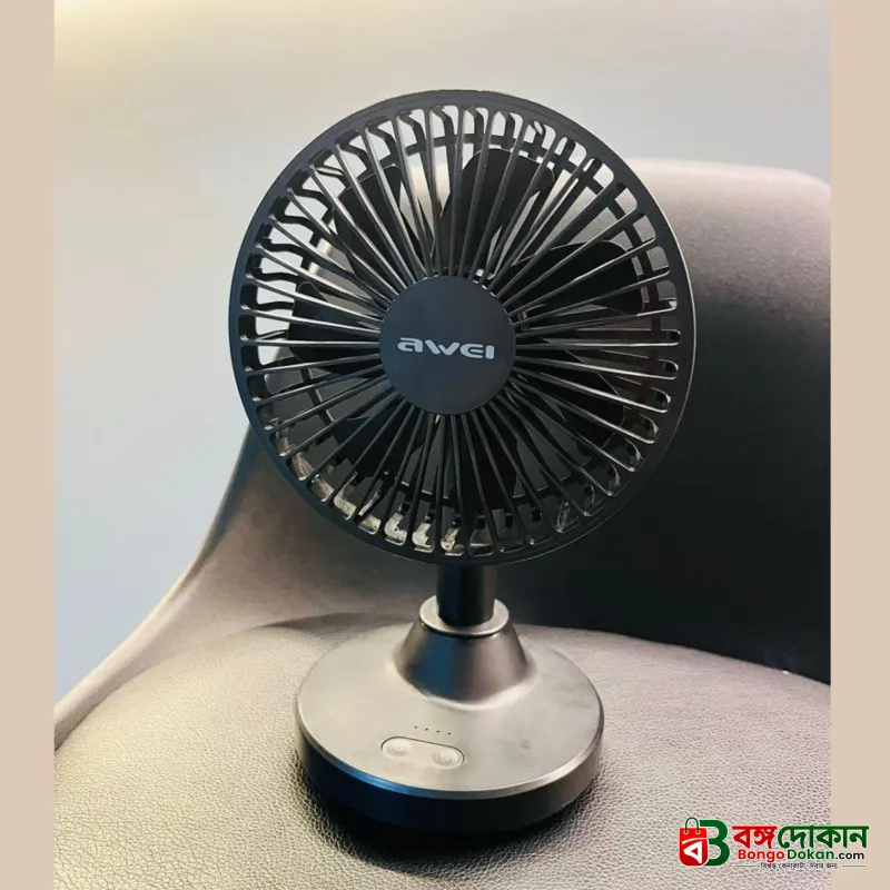 Awei F29 Compact Rechargeable Desktop Fan – 3600mAh Battery, 5.5-Inch 7-Blade Strong Airflow, 90° Auto Oscillation, Silent Brushless Motor & Type-C Charging - বাংলাদেশে সেরা দাম ও স্পেসিফিকেশন - গ্যালারি
