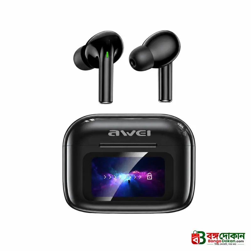 Awei TP29ANC AI Translation & ANC Wireless Earbuds – Bluetooth 6.0 Real-Time Translator Earphones with 147 Languages, 10mm Driver & LCD Touch Screen - বাংলাদেশে সেরা দাম ও স্পেসিফিকেশন - গ্যালারি