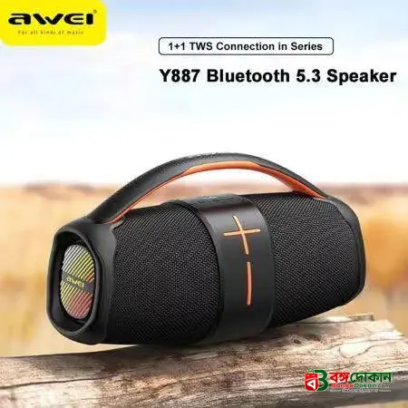 Awei Y887 Portable Outdoor Wireless Bluetooth Speaker – 20W Stereo Sound, Bluetooth 5.3, IPX5 Waterproof, 3600mAh Battery & RGB Breathing Lights - বাংলাদেশে সেরা দাম ও স্পেসিফিকেশন - গ্যালারি
