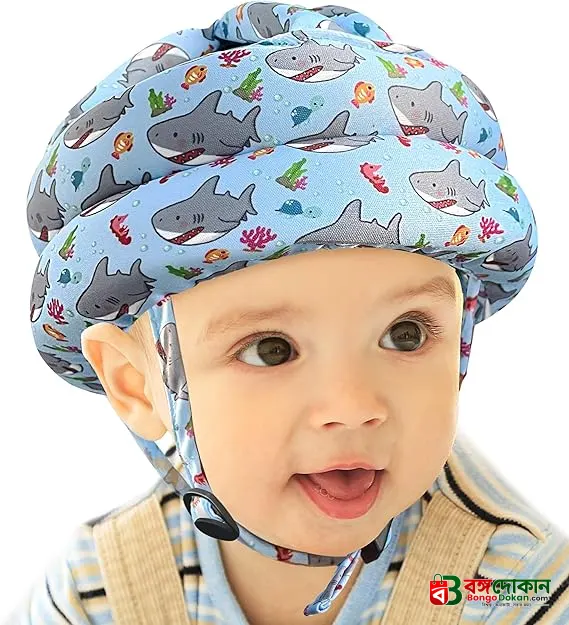 Baby Safety Head Protector Helmet – 360° Anti-Fall Protection Cap with Adjustable Velcro & Soft Chin Strap, Breathable Hollow Design, Shock-Absorbing Toddler Head Guard for Walking & Crawling - বাংলাদেশে সেরা দাম ও প্রিমিয়াম কালেকশন - গ্যালারি