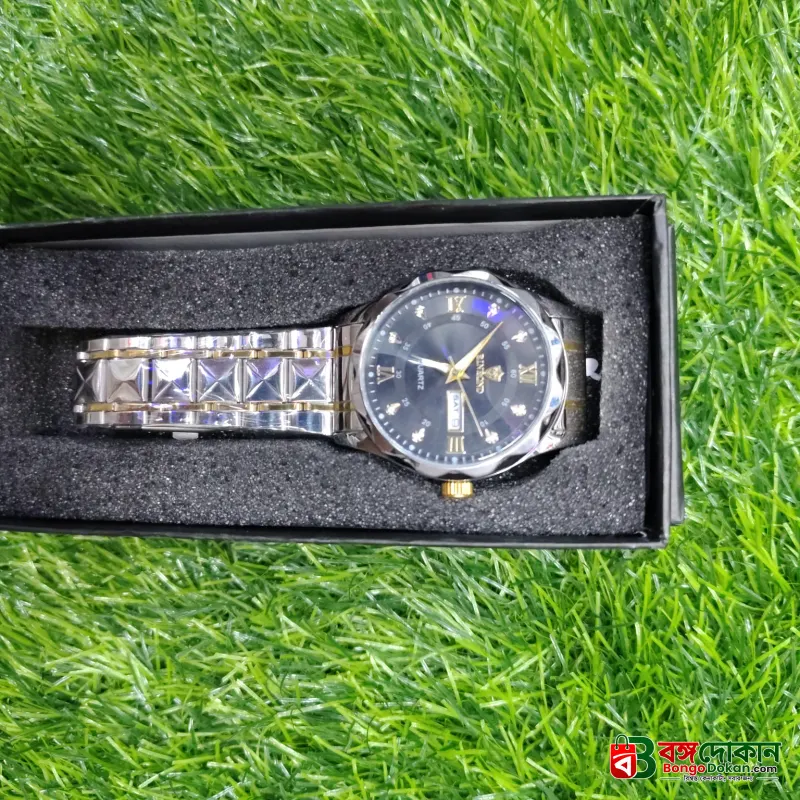 BINBOND 2521 Luxury Brand Luminous Quartz Watch For Men (Black Dial) - বাংলাদেশে সেরা দাম ও নতুন কালেকশন - গ্যালারি