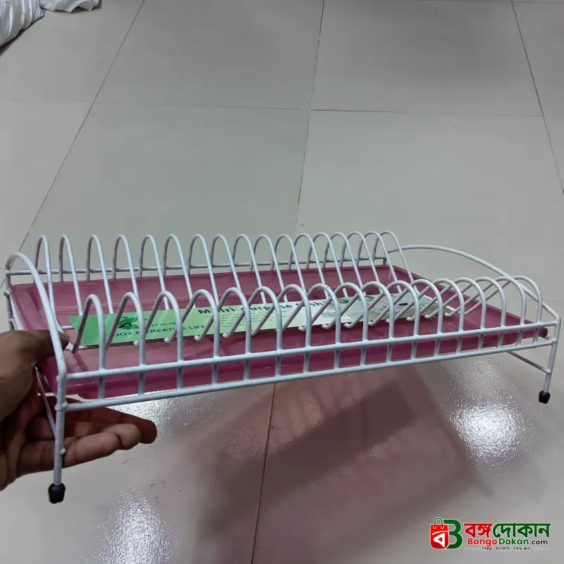 Binca Multi-Purpose Dish Rack – Elegant Steel Kitchen Dish Drainer with Removable Plastic Tray & Utensils Holder - বাংলাদেশে সেরা দাম ও নতুন কালেকশন - গ্যালারি