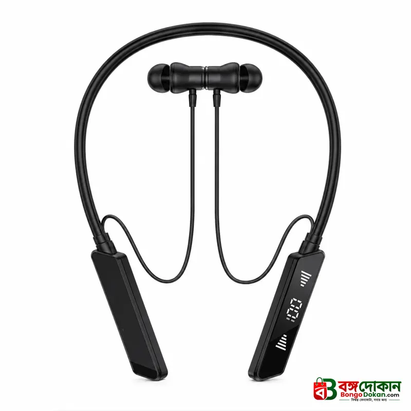 Cavix-001 Wireless Neckband Earphone – Bluetooth V5.4 In-Ear Headset with 400H Long Battery Life, ENC Noise Reduction, LED Digital Display & Voice Change Feature - বাংলাদেশে সেরা দাম ও স্পেসিফিকেশন - গ্যালারি
