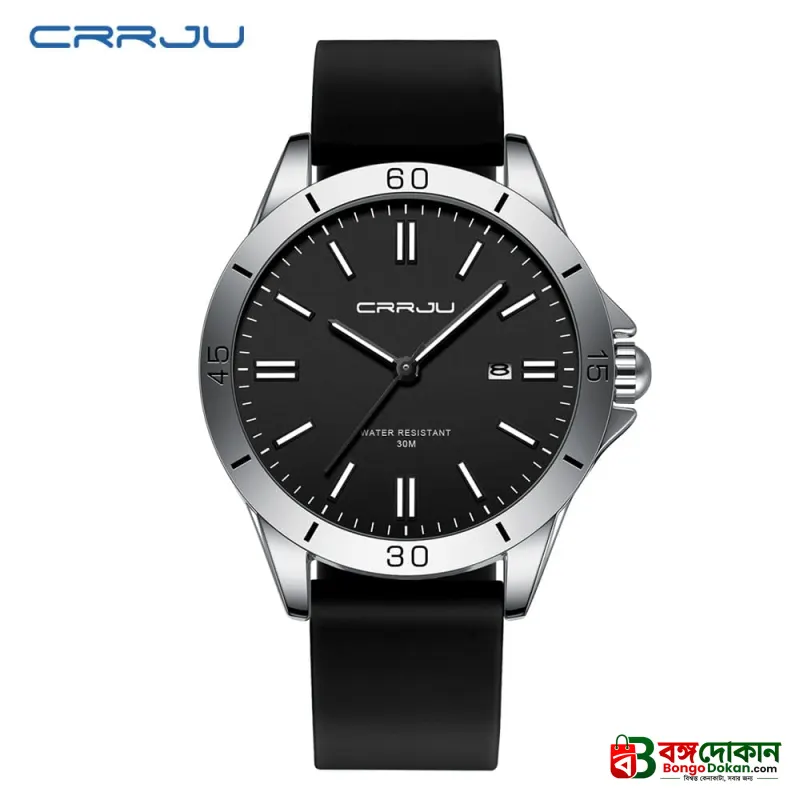 CRRJU 5025 Men's Stylish Premium Quartz Watch – Minimalist Dial, Rotating Bezel Look, 3ATM Water Resistant, Soft Silicone Strap & Luminous Hands Sport Wristwatch - বাংলাদেশে সেরা দাম ও নতুন কালেকশন - গ্যালারি