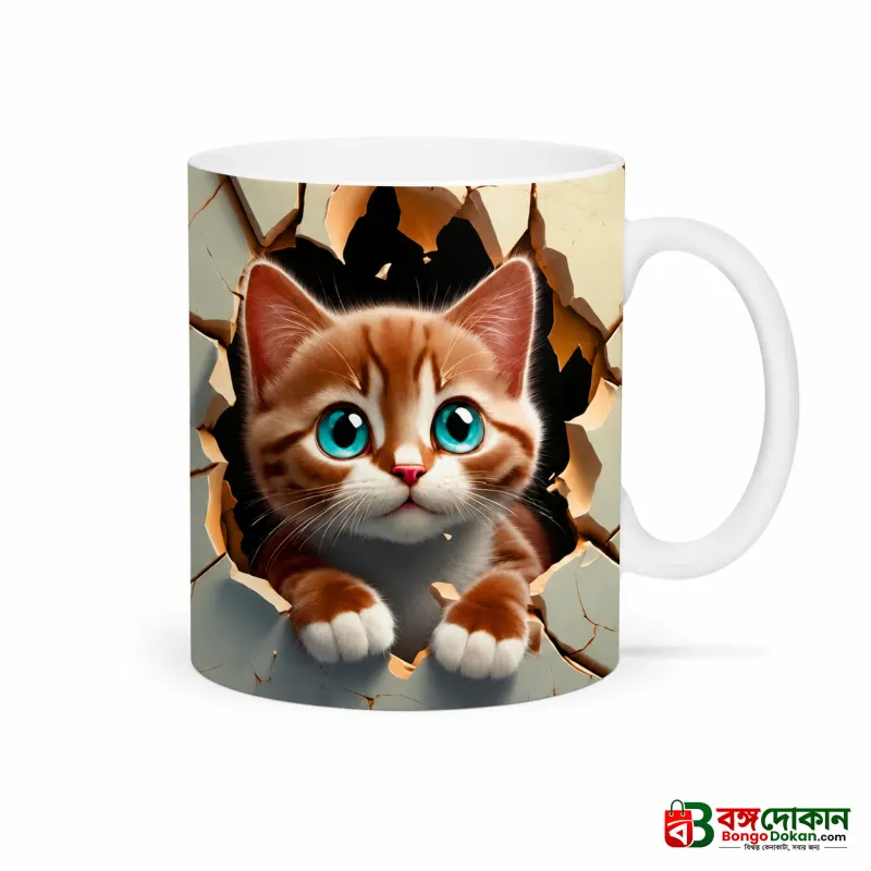Cute Cat Ceramic Mug – Premium Wraparound Design Coffee Mug for Cat Lovers, Microwave & Dishwasher Safe - বাংলাদেশে সেরা দাম ও লাইফস্টাইল কালেকশন - গ্যালারি
