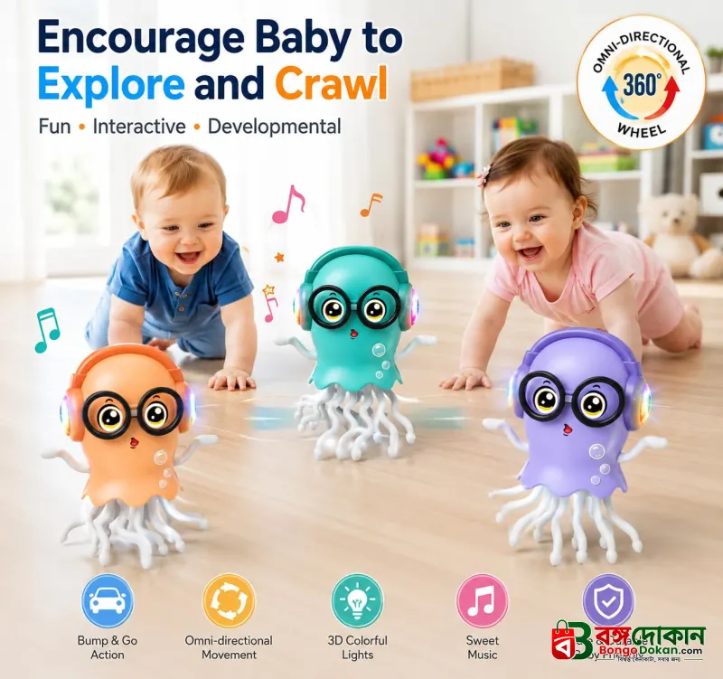 Dancing Jellyfish Toy with Lights & Music - বাংলাদেশে সেরা দাম ও আকর্ষণীয় খেলনা - বাংলাদেশে সেরা অফার ও দাম