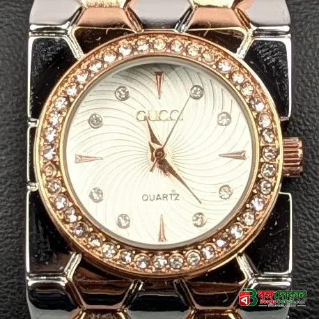 Elegant Multti Ladies Quartz Watch with Crystal Bezel – Premium Bracelet Design (White Dial) - বাংলাদেশে সেরা দাম ও আকর্ষণীয় কালেকশন - গ্যালারি