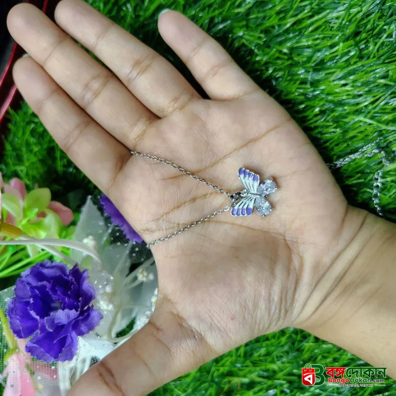 Fantasy Colorful Acrylic Butterfly Pendant Necklace  For Womens - বাংলাদেশে সেরা দাম ও এক্সক্লুসিভ ডিজাইন - গ্যালারি