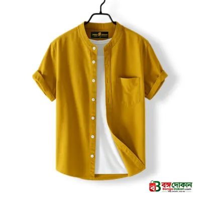 Fashionable half-sleeve shirt for men ( Yellow) - বাংলাদেশে সেরা দাম ও নতুন কালেকশন - গ্যালারি