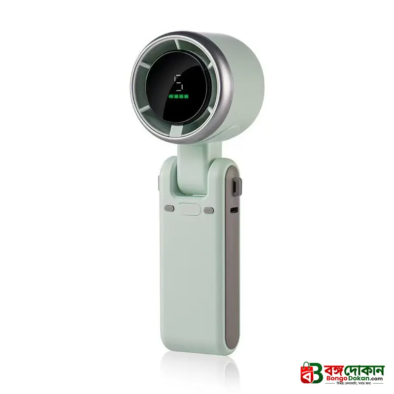 Foldable Powerful Winds Turbo Handheld Fan – 1800mAh Rechargeable Portable Mini Fan with 5 Speed Levels, 180° Foldable Design, Type-C Fast Charging & Lanyard - বাংলাদেশে সেরা দাম ও স্পেসিফিকেশন - গ্যালারি