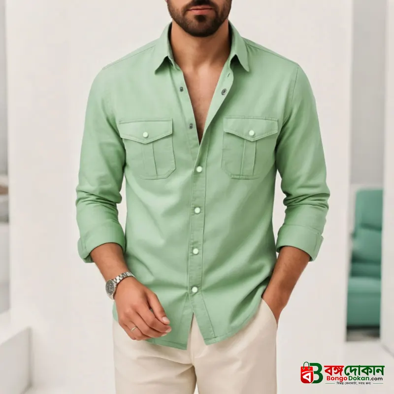 Full sleeves double pocket Shirt - বাংলাদেশে সেরা দাম ও নতুন কালেকশন - গ্যালারি