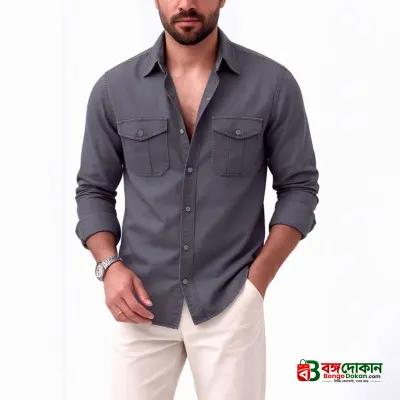 Full sleeves double pocket Shirt - বাংলাদেশে সেরা দাম ও নতুন কালেকশন - গ্যালারি