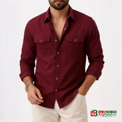 Full sleeves double pocket Shirt - বাংলাদেশে সেরা দাম ও নতুন কালেকশন - গ্যালারি