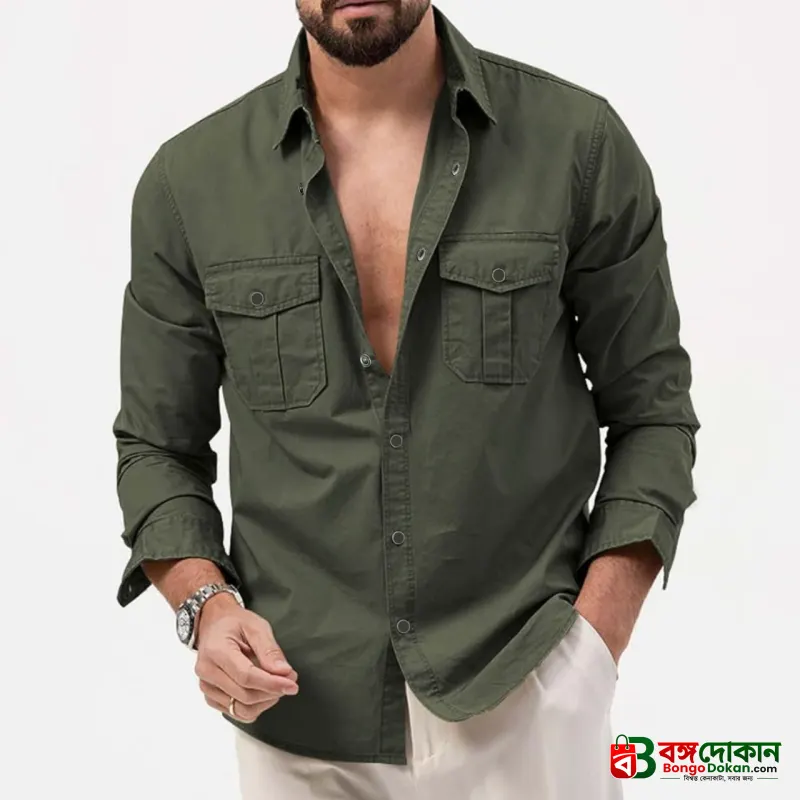 Full sleeves double pocket Shirt - বাংলাদেশে সেরা দাম ও নতুন কালেকশন - গ্যালারি