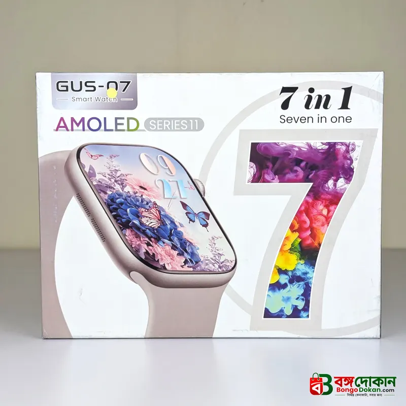 GUS-07 Series 11 AMOLED Smartwatch (7-in-1 Combo) – Vibrant Display, 7 Interchangeable Premium Straps (Silicon, Ocean, Fabric), Bluetooth Notifications & Comprehensive Health Trackers - বাংলাদেশে সেরা দাম ও স্মার্ট ফিচার - গ্যালারি