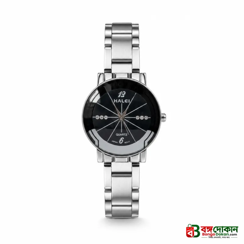 HALEI Premium Women's Quartz Analog Watch – Stainless Steel Strap, Round Case, Mineral Glass, Water Resistant, Elegant Japanese Movement Wristwatch for Ladies - বাংলাদেশে সেরা দাম ও আকর্ষণীয় কালেকশন - গ্যালারি