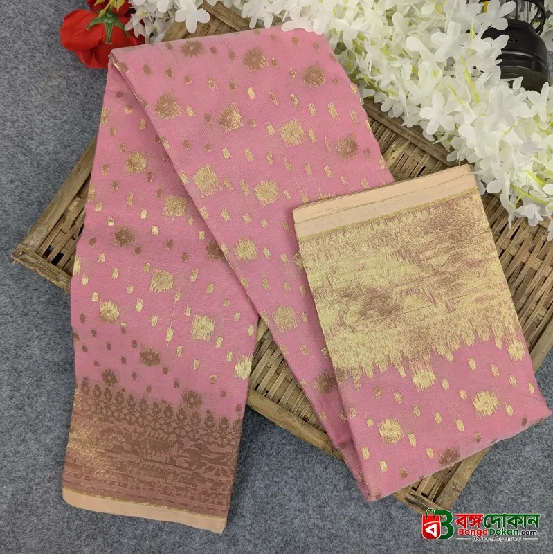 Half Silk Jamdani Saree (Black, Green, Pink,  Lavender, Maroon ) - বাংলাদেশে সেরা দাম ও আকর্ষণীয় কালেকশন - বাংলাদেশে সেরা অফার ও দাম