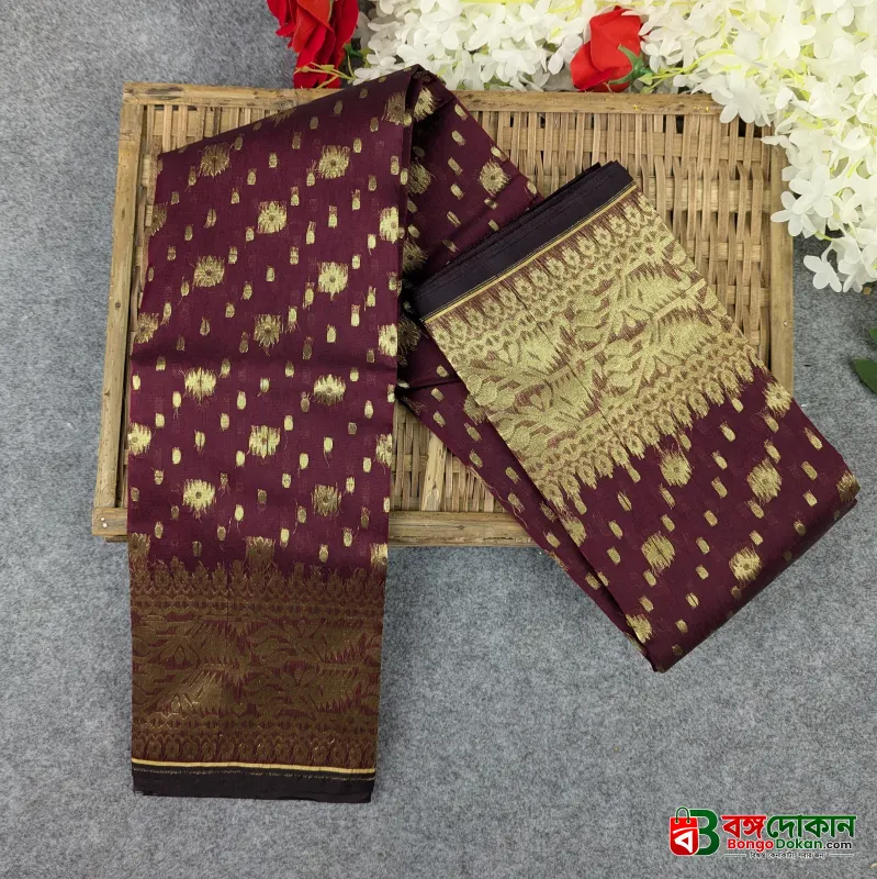 Half Silk Jamdani Saree (Black, Green, Pink,  Lavender, Maroon ) - বাংলাদেশে সেরা দাম ও আকর্ষণীয় কালেকশন - গ্যালারি