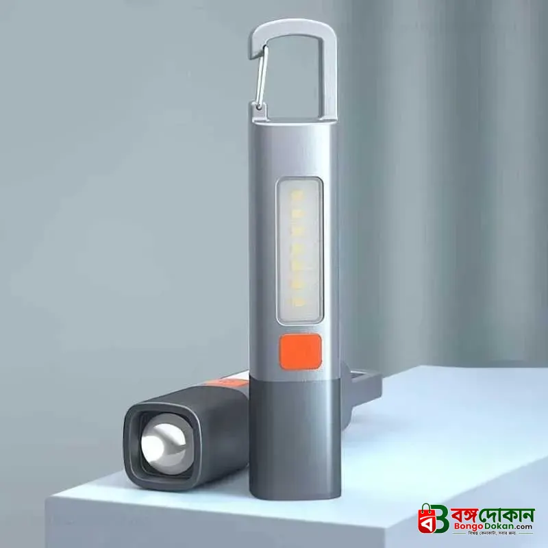 High Power LED Portable COB Zoomable Flashlight – USB Rechargeable Waterproof Mini Torch with Multi-Bright Modes, Backup Battery & Adjustable Focus for Outdoor & Emergency - বাংলাদেশে সেরা দাম ও স্পেসিফিকেশন - গ্যালারি