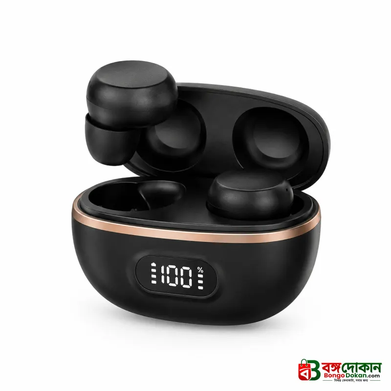 HnB Y17 Mini True Wireless Earbuds – Ultra-Compact In-Ear TWS with Matte Black Finish, Digital LED Battery Display & 20H Playtime - বাংলাদেশে সেরা দাম ও স্পেসিফিকেশন - গ্যালারি
