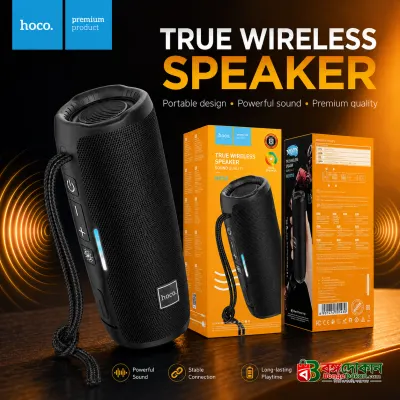Hoco HC16 True Wireless Portable Bluetooth Speaker – 10W Stereo Sound, RGB Breathing Light, 1200mAh Battery, TF/USB/AUX Support & IPX4 Water-Resistant - বাংলাদেশে সেরা দাম ও স্পেসিফিকেশন - গ্যালারি