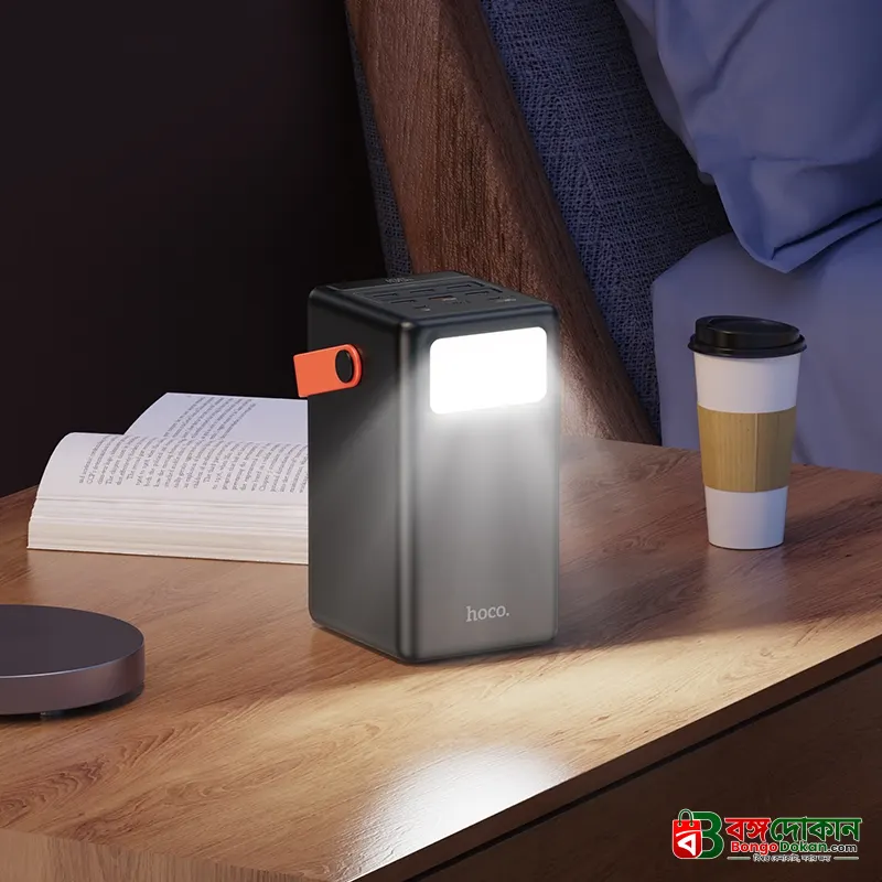 HOCO J142 100,000mAh Power Bank – 22.5W & PD 20W Fast Charging Portable Power Station with Built-in LED Desk Lamp & Multi-Port Outputs - বাংলাদেশে সেরা দাম ও স্পেসিফিকেশন - গ্যালারি