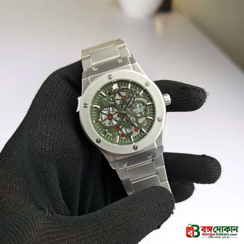 Hublot mechanical Water Resistant Stainless Steel watch - বাংলাদেশে সেরা দাম ও নতুন কালেকশন - গ্যালারি