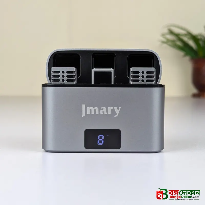 Jmary MW-15 2.4G Dual Wireless Lavalier Microphone – Type-C Plug & Play Mic with 48H Battery Charging Case, 20M Range & Low Latency for Mobile Vlogging & Interviews - বাংলাদেশে সেরা দাম ও স্পেসিফিকেশন - গ্যালারি