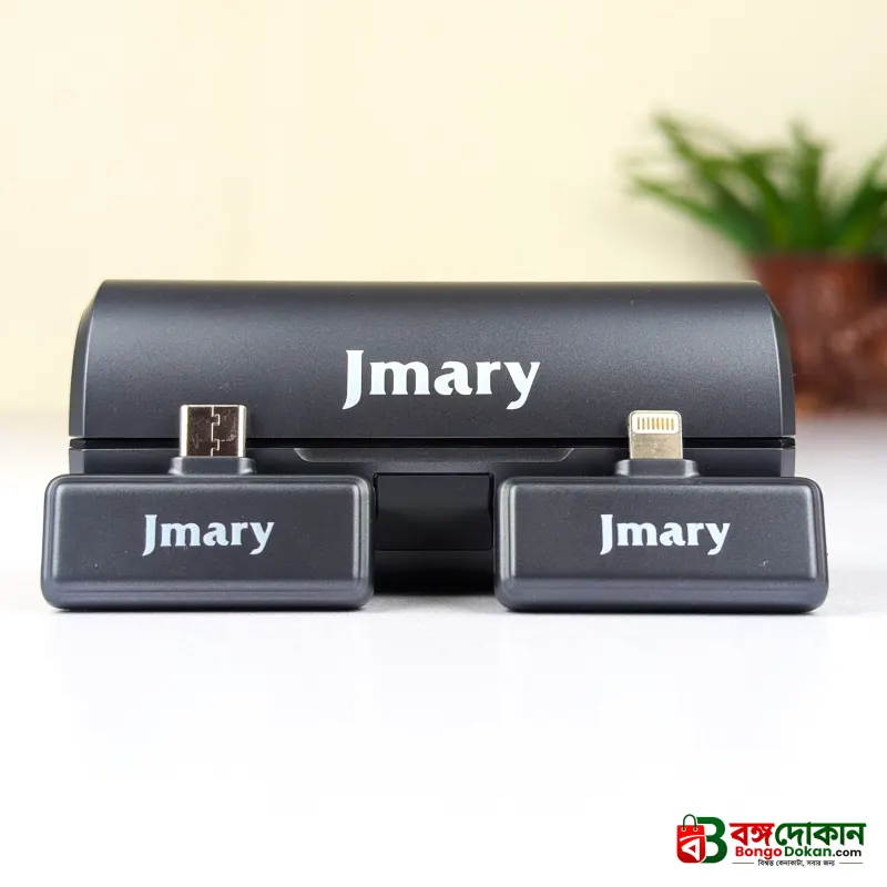 Jmary MW-19 Dual Wireless Lavalier Microphone – 2.4GHz Clip-On Mic with Smart Charging Case, Digital Display, Noise Cancellation & Mute Mode for Vlogging & Interviews - বাংলাদেশে সেরা দাম ও স্পেসিফিকেশন - গ্যালারি