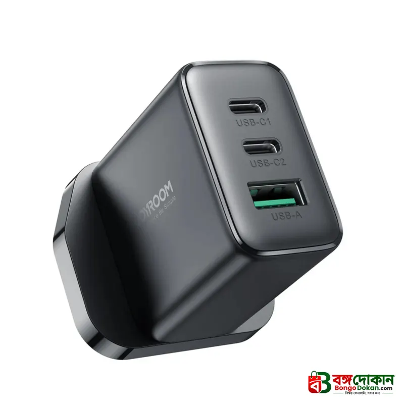 Joyroom JR-TCF10 32W Fast Charger – 2C1A Tri-Port Wall Adapter with Smart Charging Technology, Multi-Layer Safety Protection & Compact Design (Black) - বাংলাদেশে সেরা দাম ও স্পেসিফিকেশন - গ্যালারি
