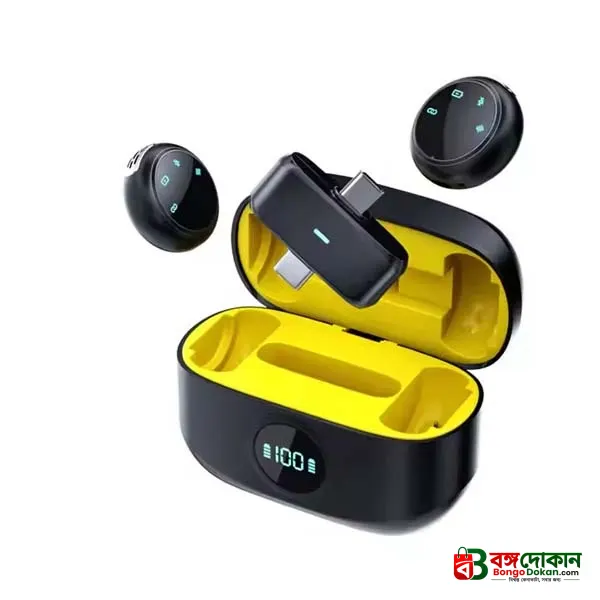 K31 PRO COLLAR CLIP BUTTON WIRELESS MICROPHONE FOR ANDROID & IOS - বাংলাদেশে সেরা দাম ও স্পেসিফিকেশন - গ্যালারি