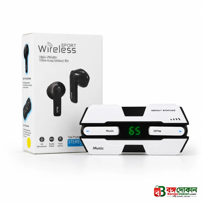 K8 Sport True Wireless Earbuds – In-Ear Bluetooth Earphones with Deep Bass, Touch Control, LED Digital Display & Secure Fit for Gym & Sports - বাংলাদেশে সেরা দাম ও স্পেসিফিকেশন - গ্যালারি