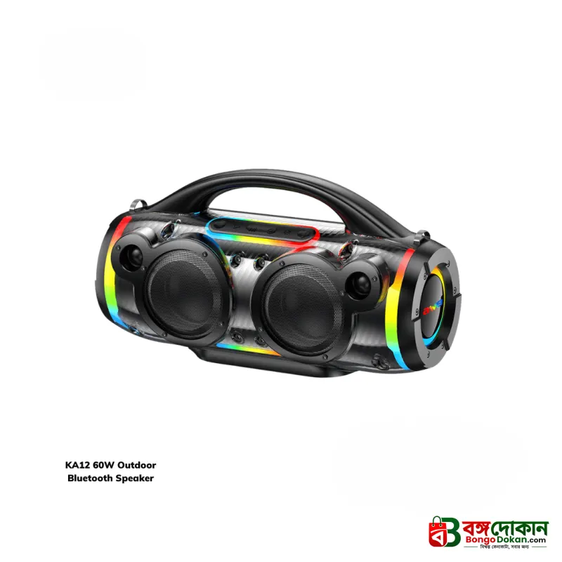 KA12 60W Outdoor Portable Wireless Bluetooth Speaker – JL V5.3, 4000mAh Battery, TF Card Support, Deep Bass & Hi-Fi Stereo Sound - বাংলাদেশে সেরা দাম ও স্পেসিফিকেশন - গ্যালারি