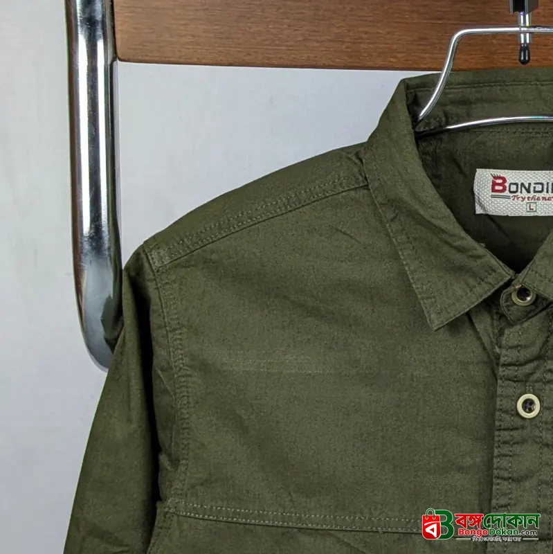 Kaiser Cotton Stylish Full Sleeve Shirt (Olive) - বাংলাদেশে সেরা দাম ও নতুন কালেকশন - গ্যালারি