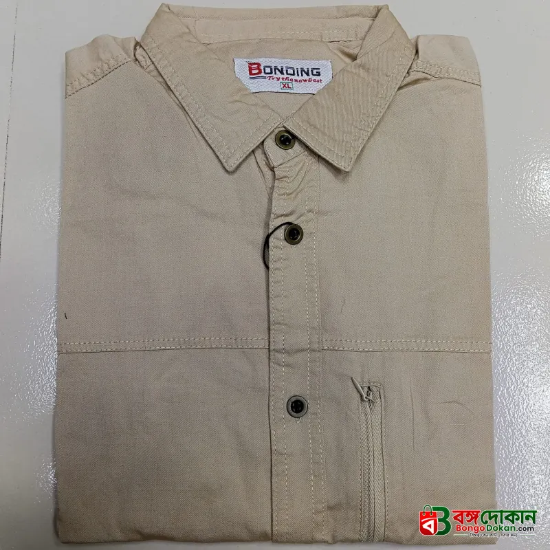 Kaiser Cotton Stylish Full Sleeve Shirt (Khaki) - বাংলাদেশে সেরা দাম ও নতুন কালেকশন - গ্যালারি