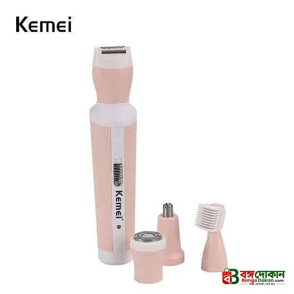 Kemei KM-3024 4-in-1 Rechargeable Women’s Grooming Kit – Painless Body Shaver, Nose, Eyebrow & Facial Hair Trimmer with Cordless Design - বাংলাদেশে সেরা দাম ও আকর্ষণীয় কালেকশন - গ্যালারি