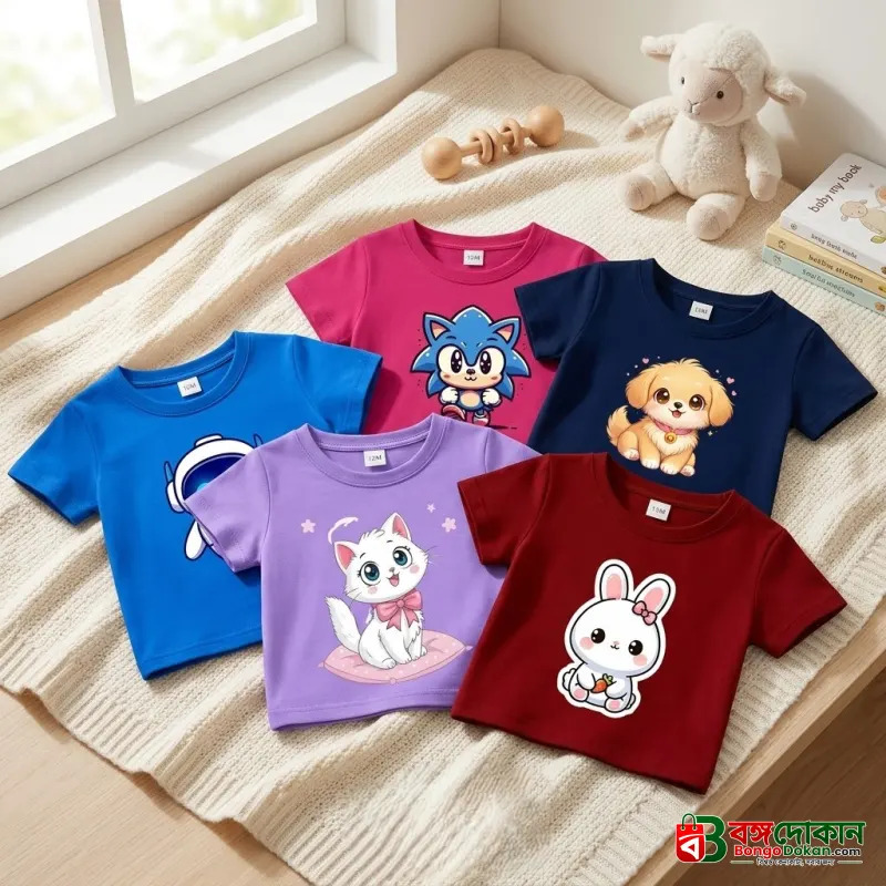 Kids 5 Pcs Combo T-Shirt (Cotton) - বাংলাদেশে সেরা দাম ও নতুন কালেকশন - বাংলাদেশে সেরা অফার ও দাম
