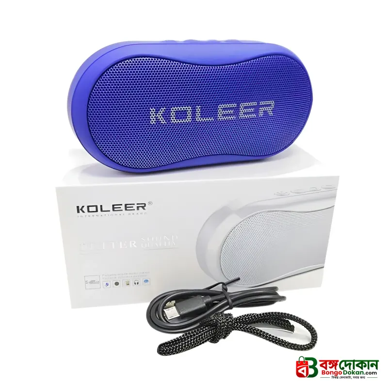 KOLEER S29 Portable Wireless Bluetooth Speaker – 5W Deep Bass, Bluetooth 5.0, 12-15M Range, FM Radio, USB & SD Card Support with 1200mAh Battery - বাংলাদেশে সেরা দাম ও স্পেসিফিকেশন - গ্যালারি